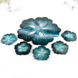 Flower Tea Tray Coaster Mold Set DIY Resin Crystal Epoxy Mold