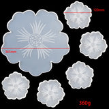 Flower Tea Tray Coaster Mold Set DIY Resin Crystal Epoxy Mold