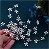 Metal Flower Hair Combs Headbands for Women - Wedding Hair Jewelry