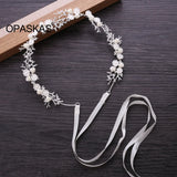 Bridal Flower Headband with Rhinestone