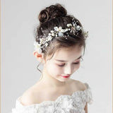 Pearl Flower Wreath Headband Wedding Hair Jewelry