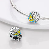 Flower and Butterfly Silver Beads for Charm Bracelet