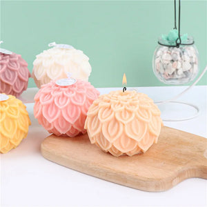 Flower Ball Candle Silicone Mold DIY Lotus Petals Flowers Candle Making Tool