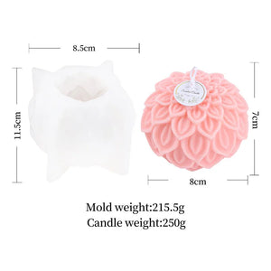 Flower Ball Candle Silicone Mold DIY Lotus Petals Flowers Candle Making Tool