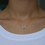Turquoise Flower Charm 925 Sterling Silver Necklace