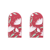 Flower Oval Embossed Acrylic Pendant for DIY Earrings