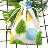 Flower Cotton Drawstring Bag Wedding Party Gift Pouch
