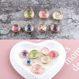 Round Copper/Glass Charms DIY Jewelry 20pcs/lot