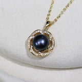 Flower Pearl Pendant 18k Gold-Plated Necklace