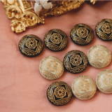 Resin Traced Beads in 2 Colors, Retro DIY Jewelry Material
