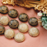 Resin Traced Beads in 2 Colors, Retro DIY Jewelry Material