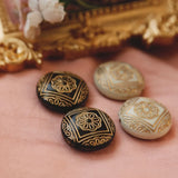 Resin Traced Beads in 2 Colors, Retro DIY Jewelry Material