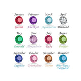 Personalized Birth Flower Bracelet Bangle Engrave Name Stainless Steel Gift
