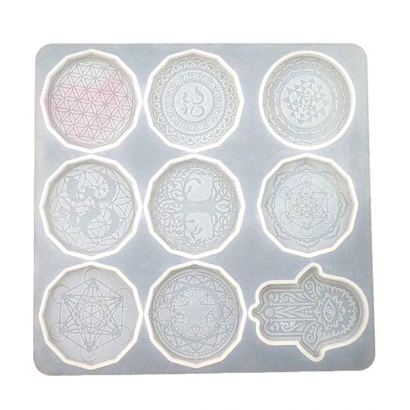 Flower of Life Pendant Epoxy Resin Mold Jewelry Silicone DIY Crafts