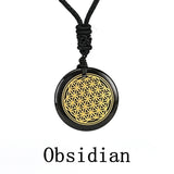 Flower of Life Pendant Crystal Orgone Necklace