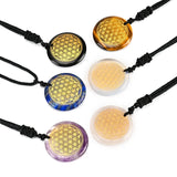 Flower of Life Pendant Crystal Orgone Necklace