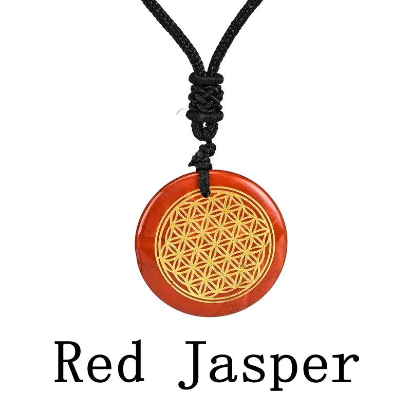 Flower of Life Pendant Crystal Orgone Necklace