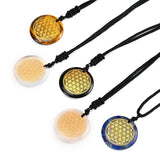 Flower of Life Pendant Crystal Orgone Necklace