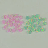 Green/Pink Flower Opal Tooth Gems 4x4mm Tiny Loose Opal