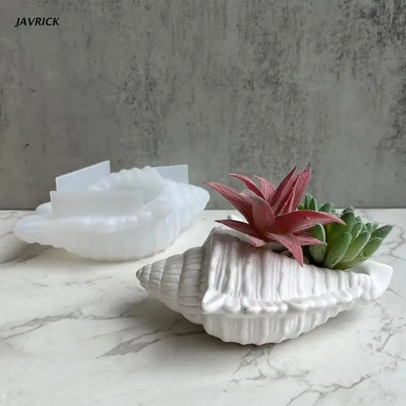 Concrete Flowerpot Silicone Mold DIY Crafts Clay Container Plaster Candle Mould
