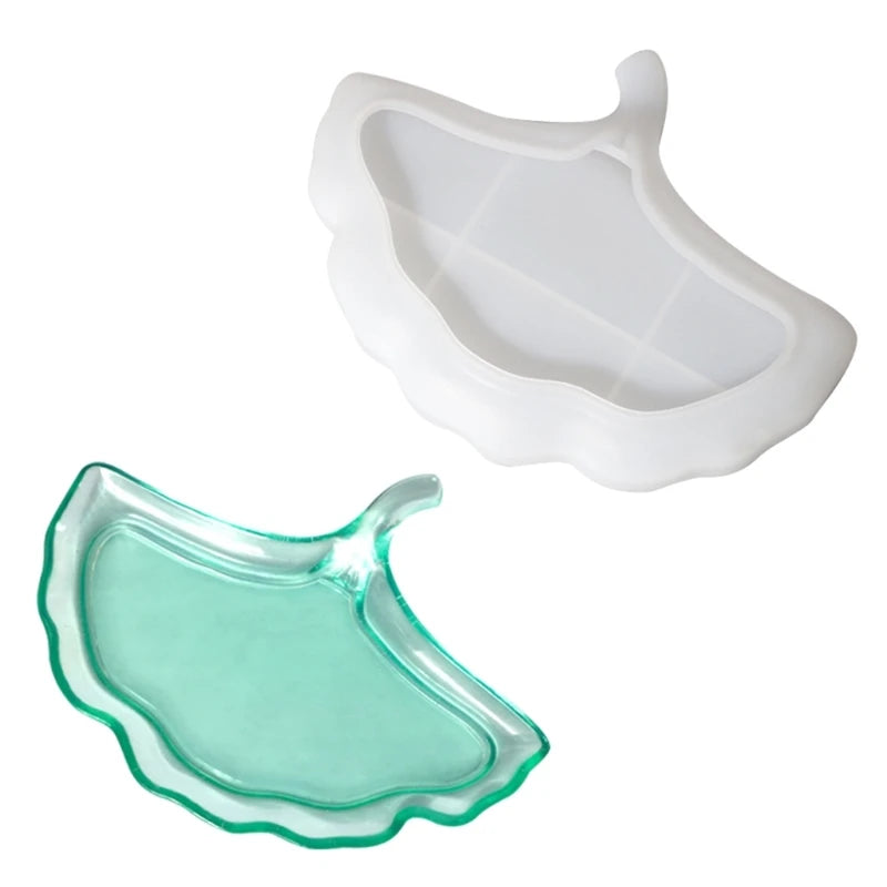 Resin Flowerpot Mold DIY Tray Silicone Mold Leaf Jewelry Plate Dish Mold