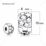 Sterling Silver Flowers Clip Charms for DIY Bracelet & Necklace