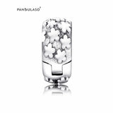 Sterling Silver Flowers Clip Charms for DIY Bracelet & Necklace
