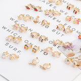 Mixed Fruit Flower Earrings Set for Women