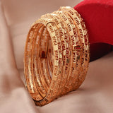 Floral Arab Bangles for Women Girls Africa Gift