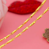 24k Yellow Gold Rose Pendant Necklace for Women