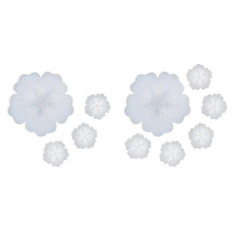 Flowers Silicone Coaster - Clear Epoxy for Casting with Resin, Concrete, Cement