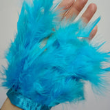 Fluffy Fur Feather Cuffs Women Real Fur Ostrich Feather Arm Cuff
