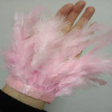 Fluffy Fur Feather Cuffs Women Real Fur Ostrich Feather Arm Cuff