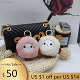 Fluffy Lamb Keyring Bag Pendant Accessories Cute Cartoon Lamb Figure Pendant