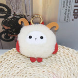 Fluffy Lamb Keyring Bag Pendant Accessories Cute Cartoon Lamb Figure Pendant