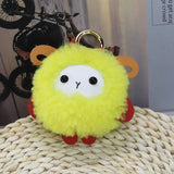 Fluffy Lamb Keyring Bag Pendant Accessories Cute Cartoon Lamb Figure Pendant