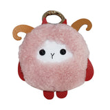 Fluffy Lamb Keyring Bag Pendant Accessories Cute Cartoon Lamb Figure Pendant