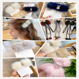 Mink Plush Ball Hairpin Headgear Corsage DIY Accessories