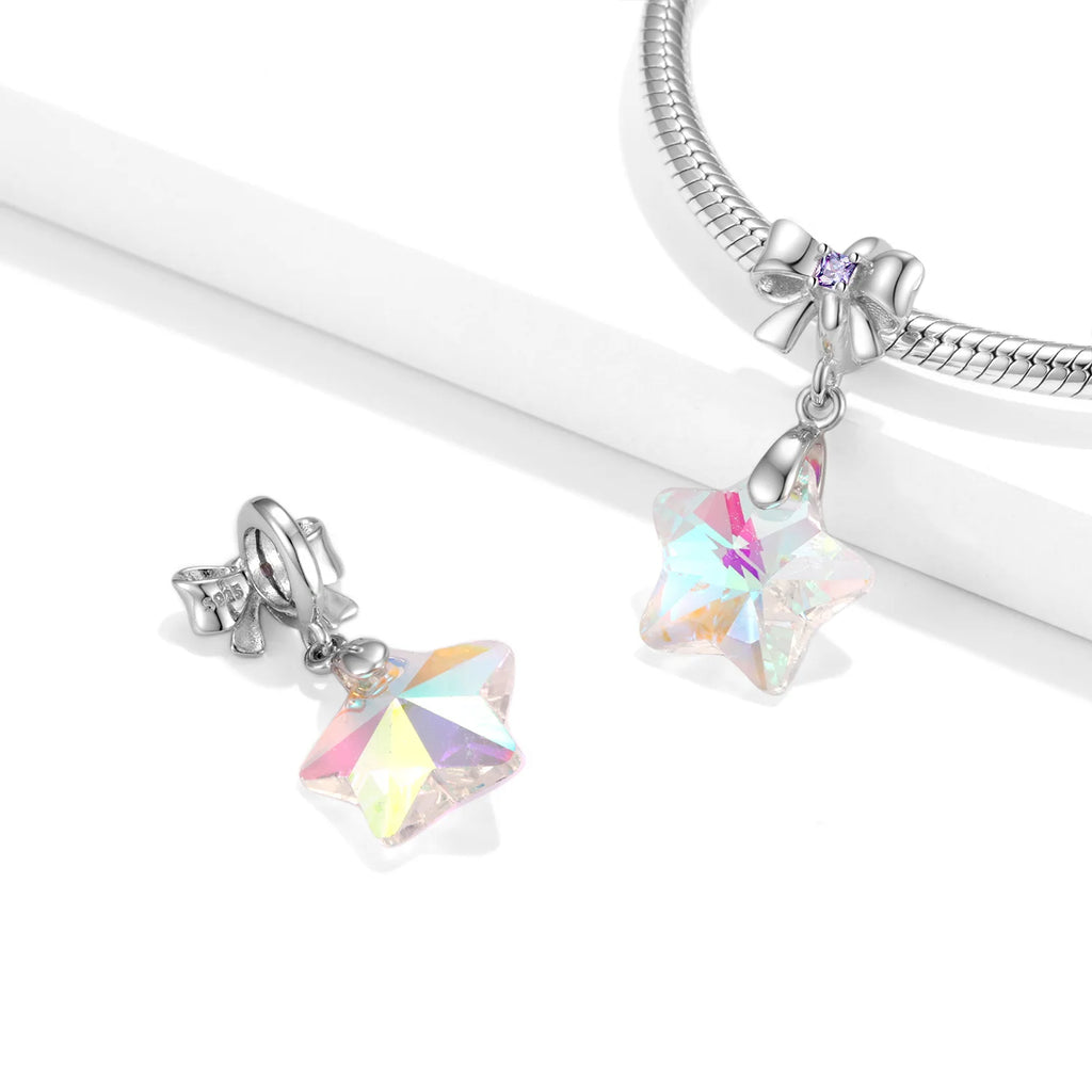 Fluorescent Crystal Star Pendant DIY Jewelry Necklace