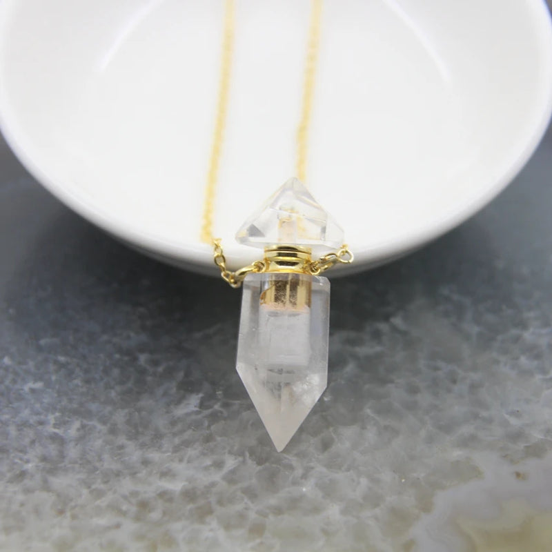 Fluorite/Agate/Australian Jades/Sodalite Perfume Bottle Pendant