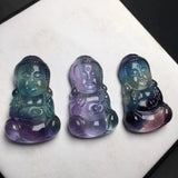 Fluorite Baby Buddha Pendant 35*20mm Crystal Jewelry