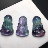 Fluorite Baby Buddha Pendant 35*20mm Crystal Jewelry