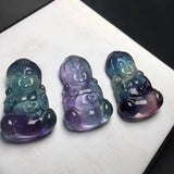 Fluorite Baby Buddha Pendant 35*20mm Crystal Jewelry