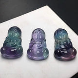 Fluorite Baby Buddha Pendant 35*20mm Crystal Jewelry