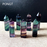 Fluorite Crystal Point Healing Reiki Chakra Pendant Pendulum