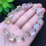 Fluorite Stone Bracelets Sugar Cubes Shape Beads Fresh Crystal Jewelry
