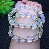 Fluorite Stone Bracelets Sugar Cubes Shape Beads Fresh Crystal Jewelry