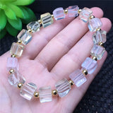 Fluorite Stone Bracelets Sugar Cubes Shape Beads Fresh Crystal Jewelry