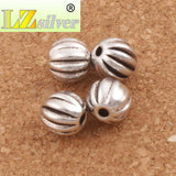 Fluted Corrugated Round Zinc Alloy Rondelle Spacer Beads L628 7.5x7.73mm