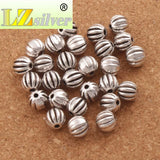 Fluted Corrugated Round Zinc Alloy Rondelle Spacer Beads L628 7.5x7.73mm